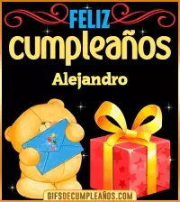 GIF Tarjetas animadas de cumpleaños Alejandro